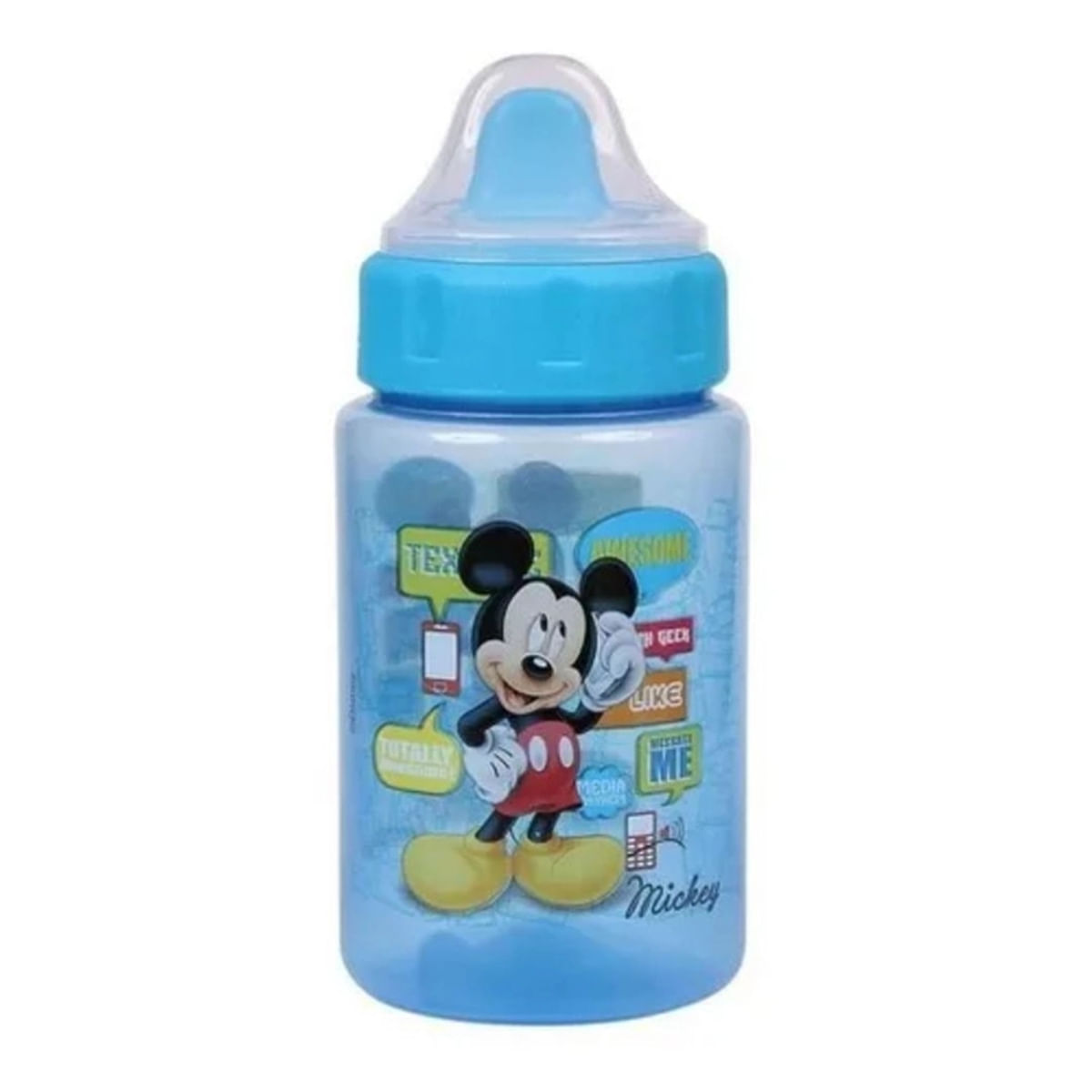 Copo com Válvula e Tampa Baby Go Disney Mickey Azul 340 Ml