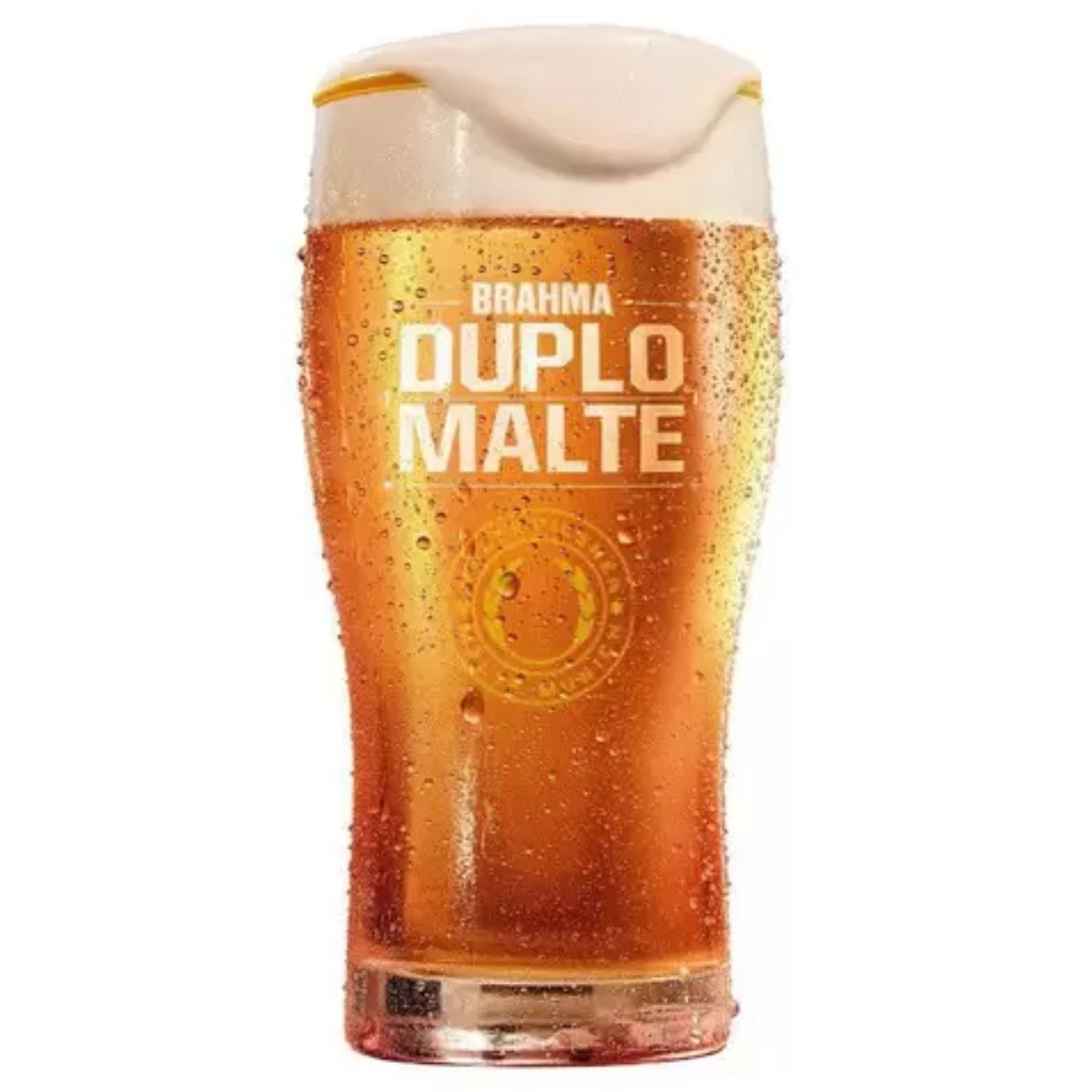 Copo para Cerveja Vidro 425 ml Transparente Globimport Duplo Malte Brahma 1 Peça