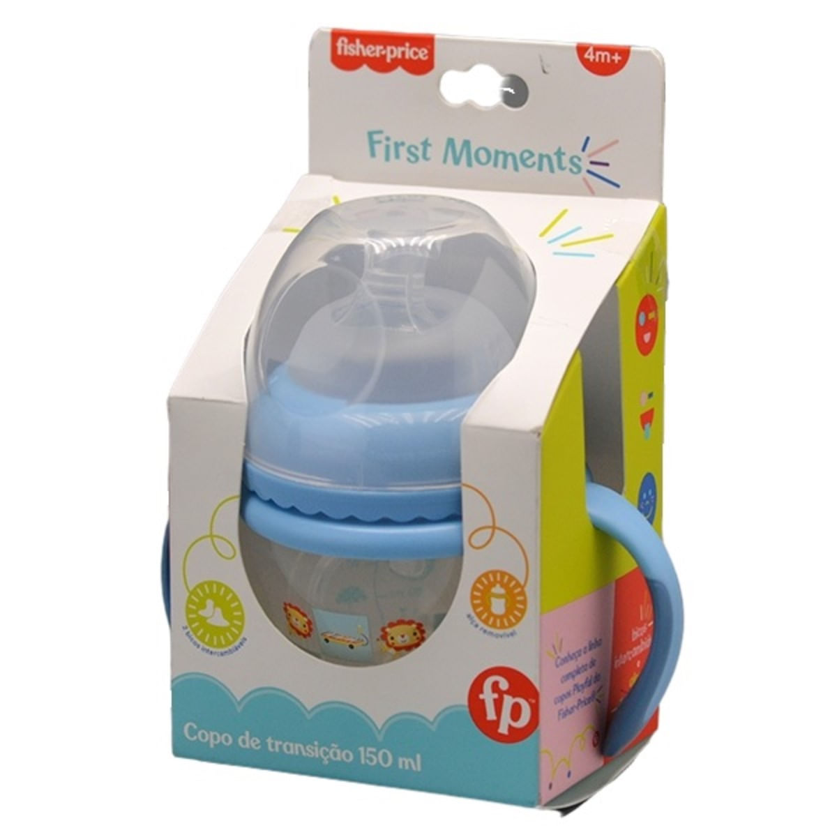 Copo de Transição First Moments com Alças Removíveis Azul 150 ml Fisher-Price