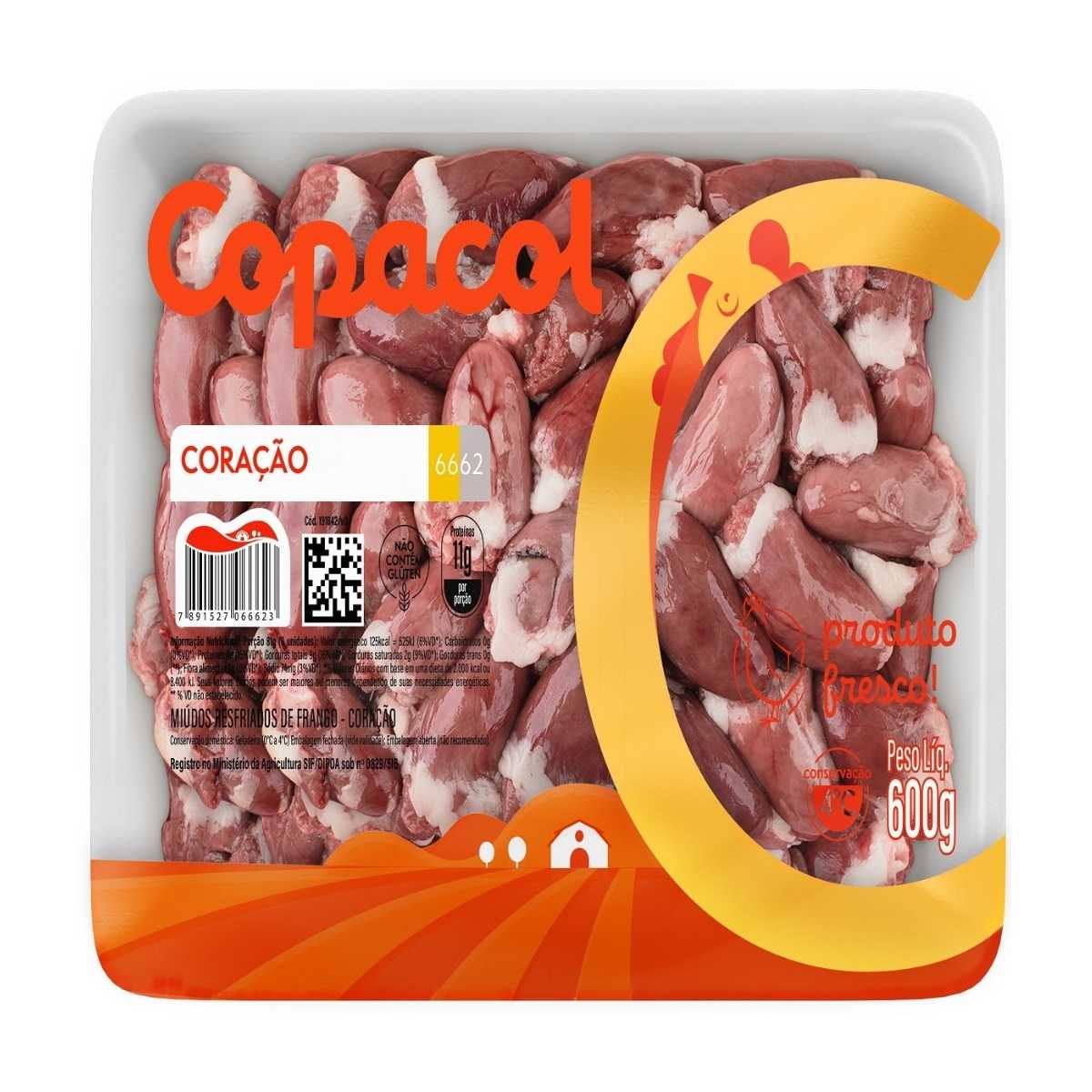 Coração de Frango Resfriado Copacol 600 g