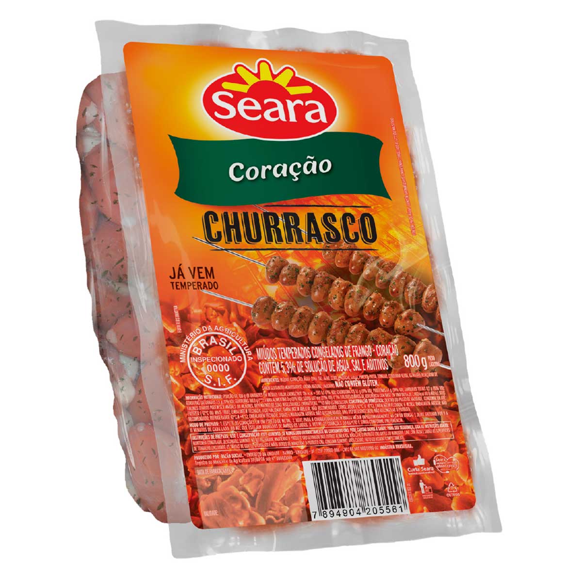 Coração de Frango Temperado Churrasco Seara 800g