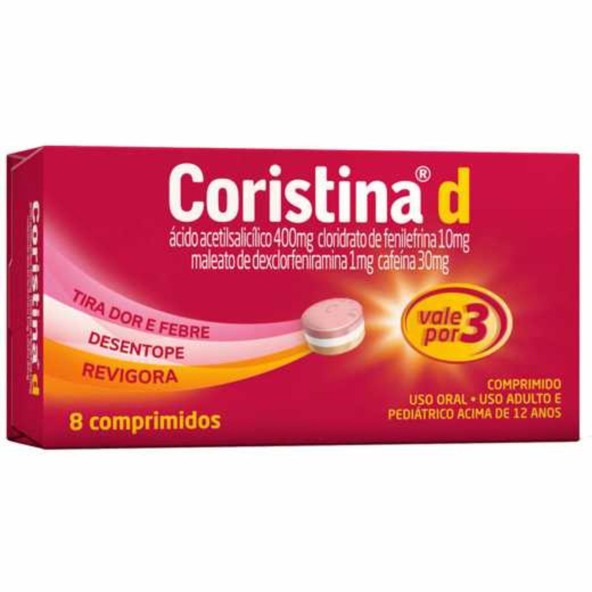 Coristina D Pro Caixa 8 Comprimidos