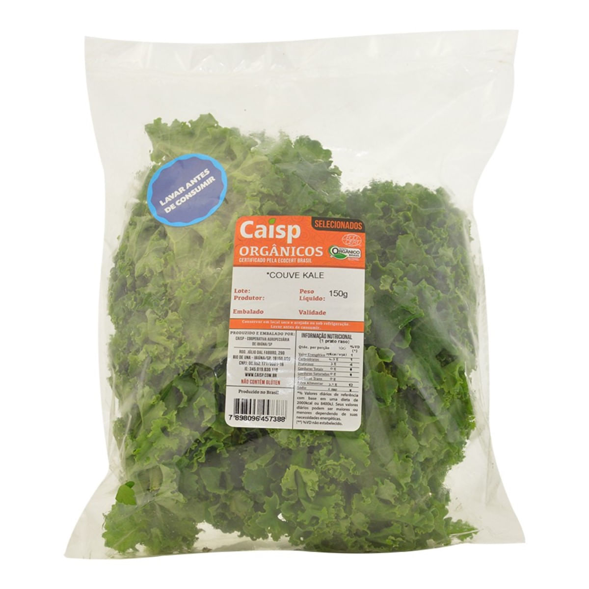 Couve Kale Orgânico Caisp 150 g