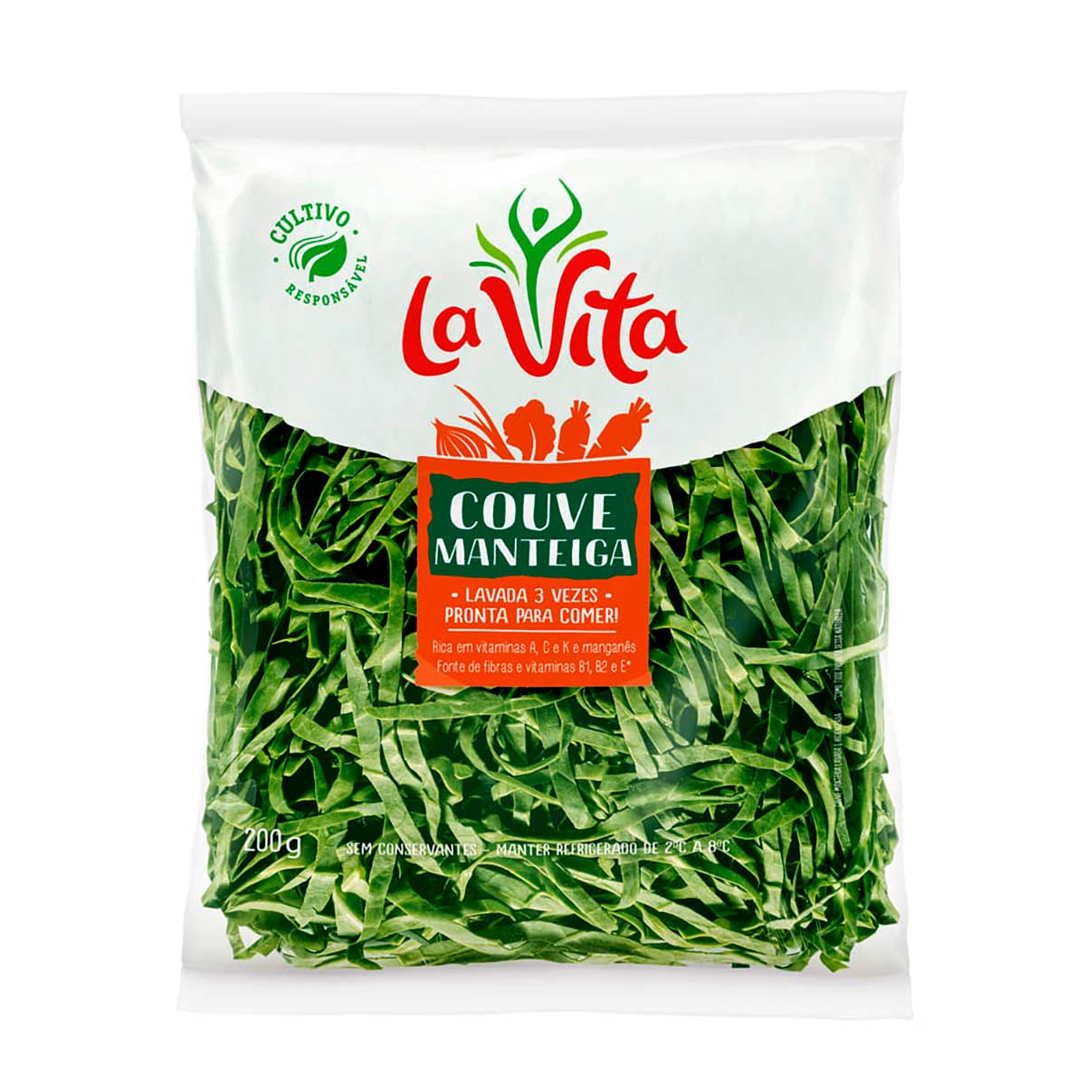 Couve Manteiga Higienizada La Vita 200 g