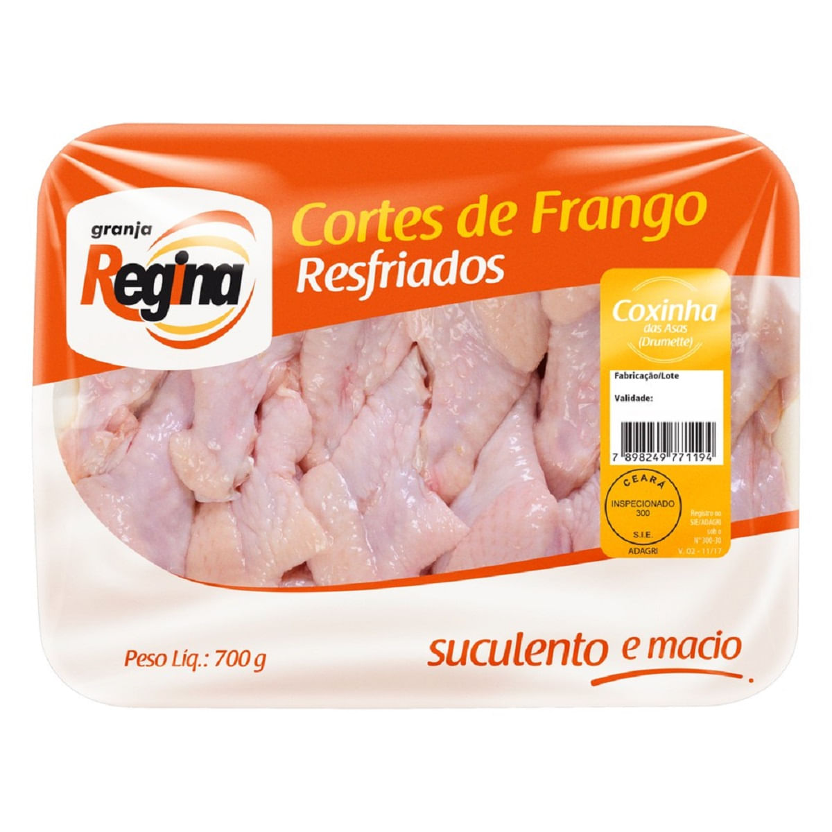 Coxinha da Asa de Frango Resfriada Granja Regina 700 g