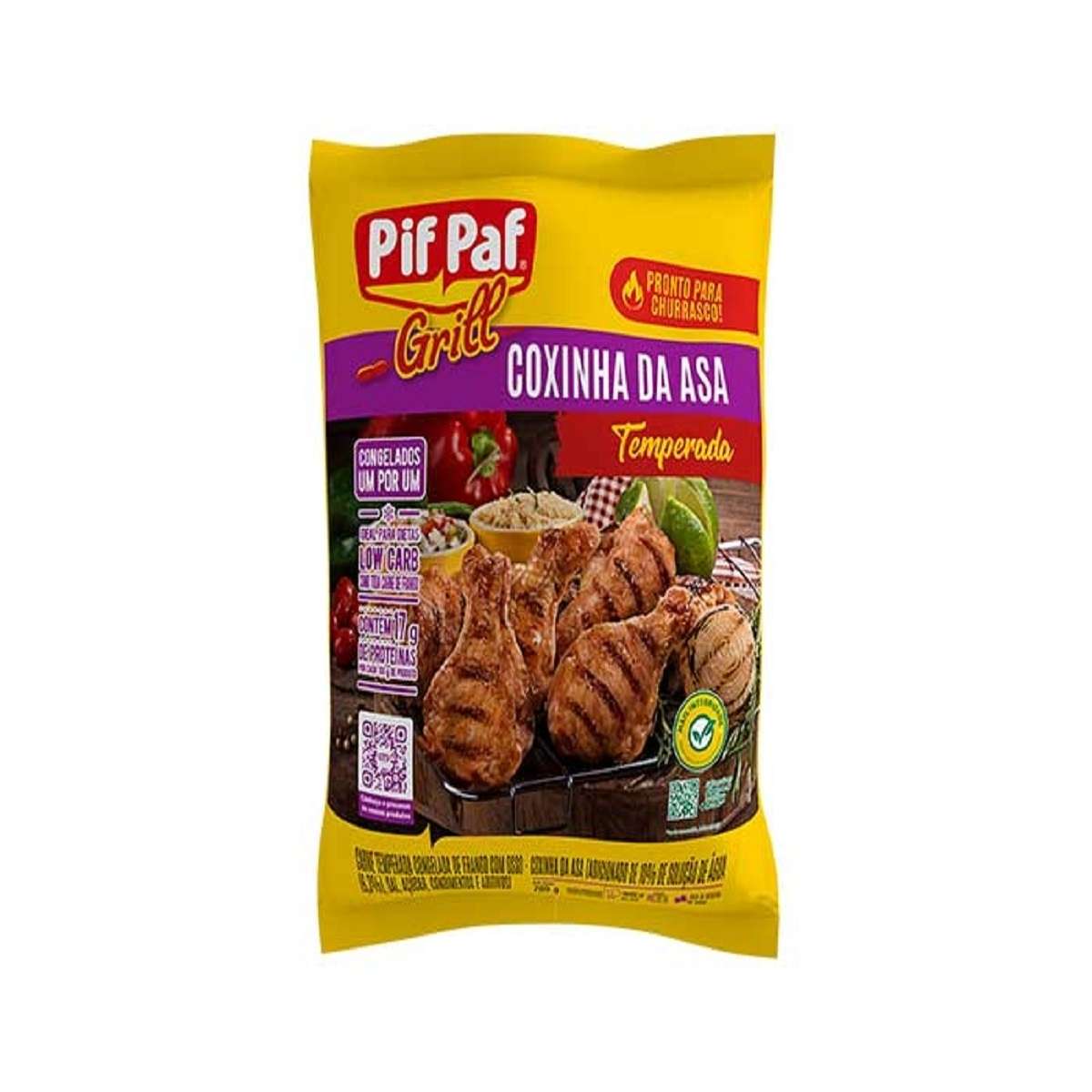 Coxinha da Asa Temperada Congelada Pif Paf Pacote 1 kg