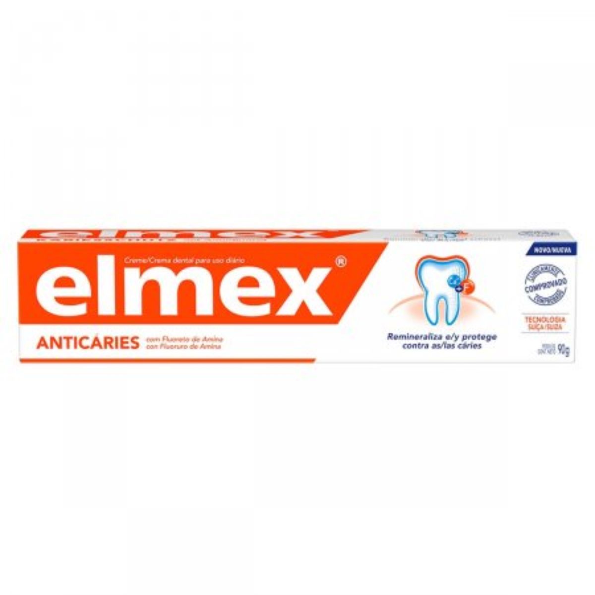 Pasta De Dente Elmex Anticáries Com Fluoreto De Amina De 90g