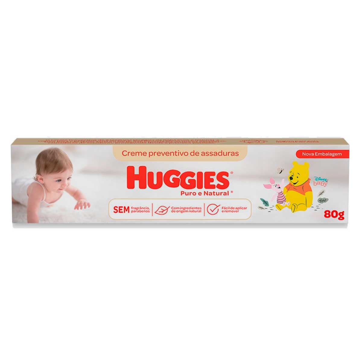 Creme de Assaduras Huggies Puro e Natural - 80 g