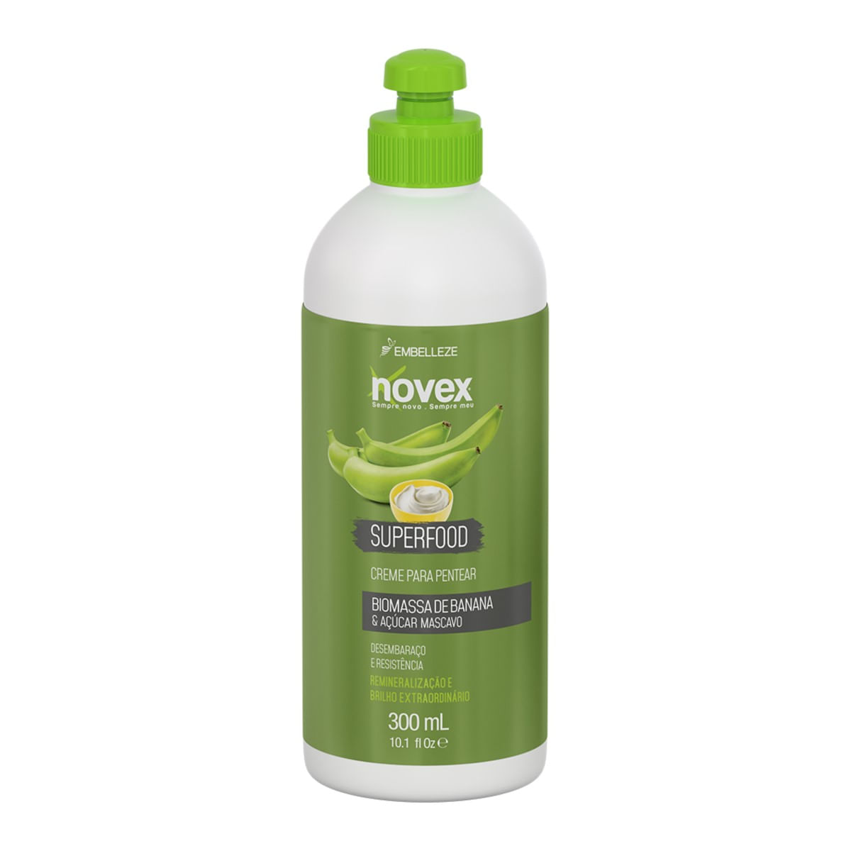 Creme de Pentear Embelleze Novex Superfood Biomassa de Banana &amp; Açúcar Mascavo 300 ml