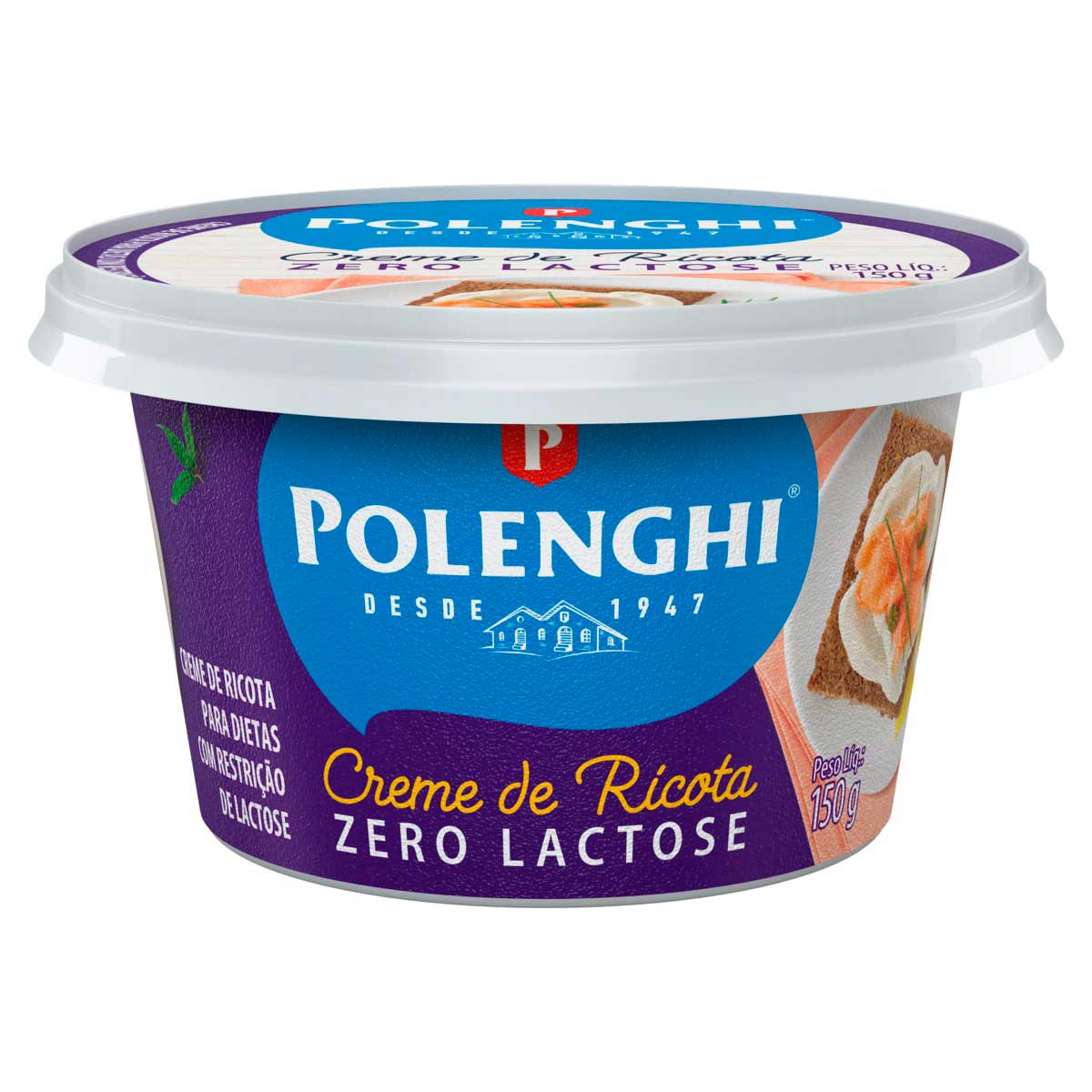 Creme de Ricota Light Zero Lactose Polenghi 150g