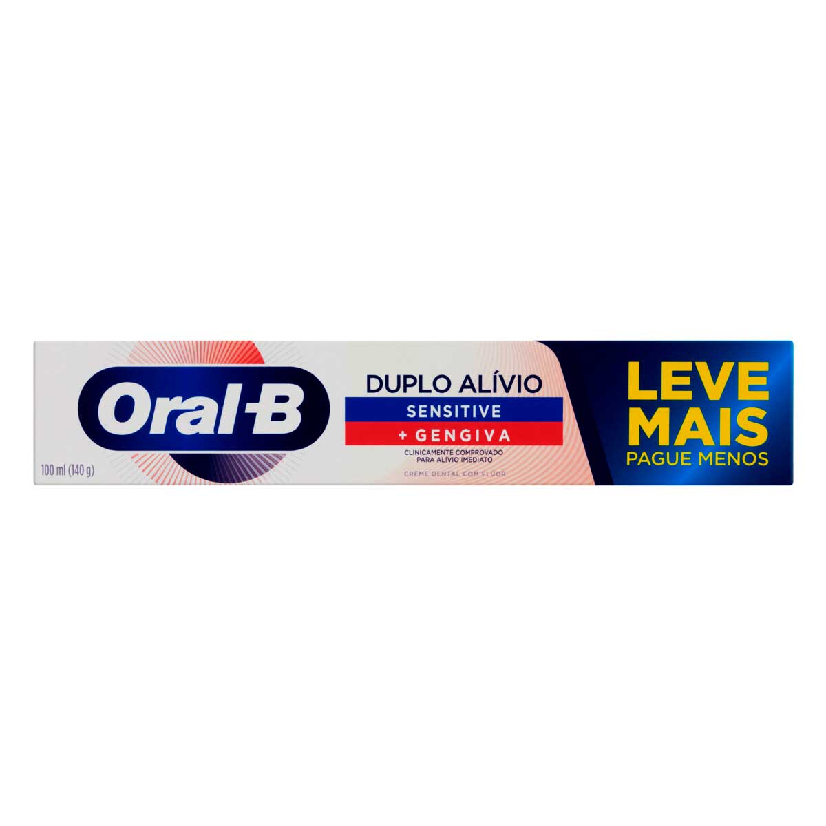 Creme Dental Oral-B Duplo Alívio Sensitive + Gengiva 140g Leve Mais Pague Menos