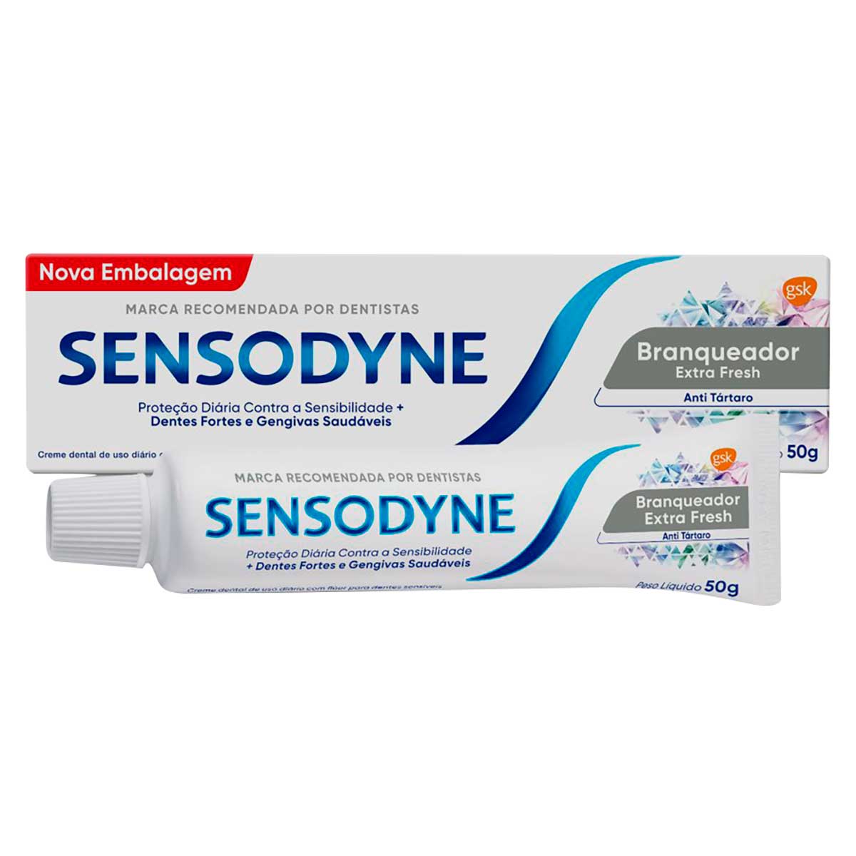 Creme Dental para Dentes Sensíveis Sensodyne Branqueador Extra Fresh 50g