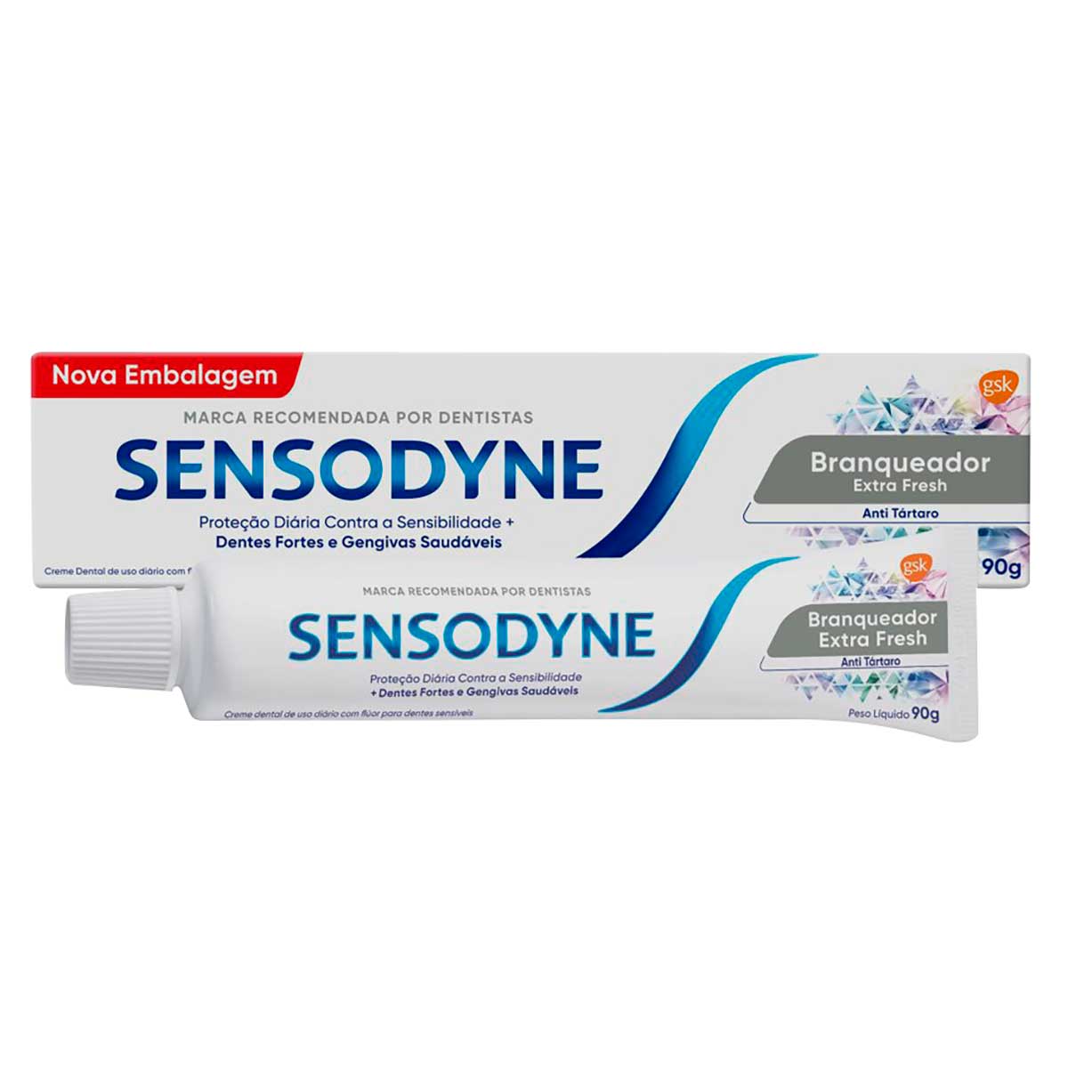 Creme Dental para Dentes Sensíveis Sensodyne Branqueador Extra Fresh 90g