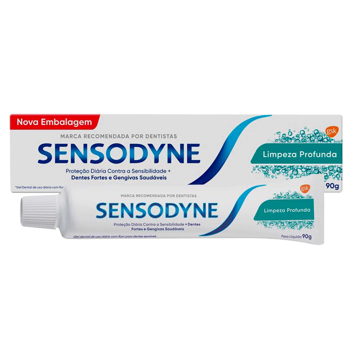 Creme Dental para Dentes Sensíveis Sensodyne Limpeza Profunda 90g