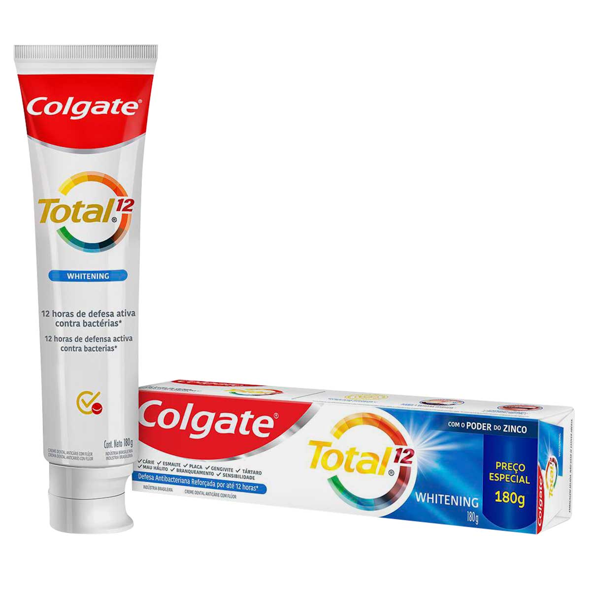 Creme Dental Colgate Total 12 Whitening 180g