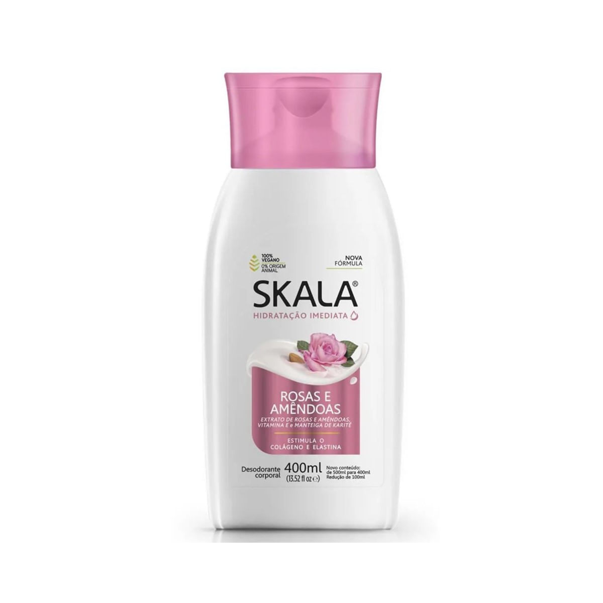 Creme Hidratante Desodorante Corporal Rosas e Amêndoas Skala 400 ml