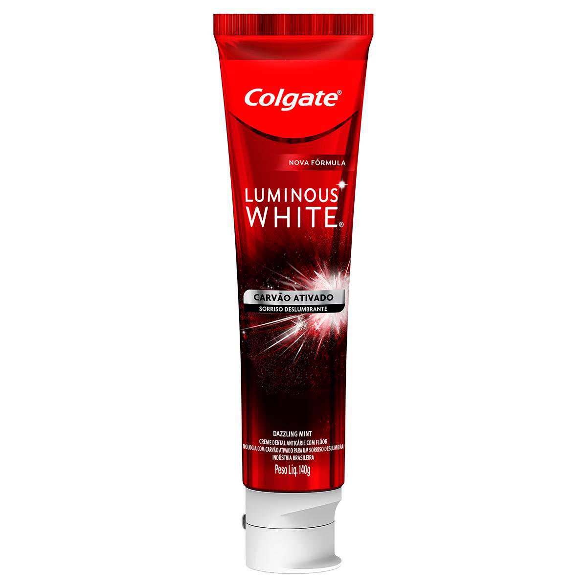 Creme Para Clareamento Dental Colgate Luminous White Carvão Ativado 140g Preço Especial