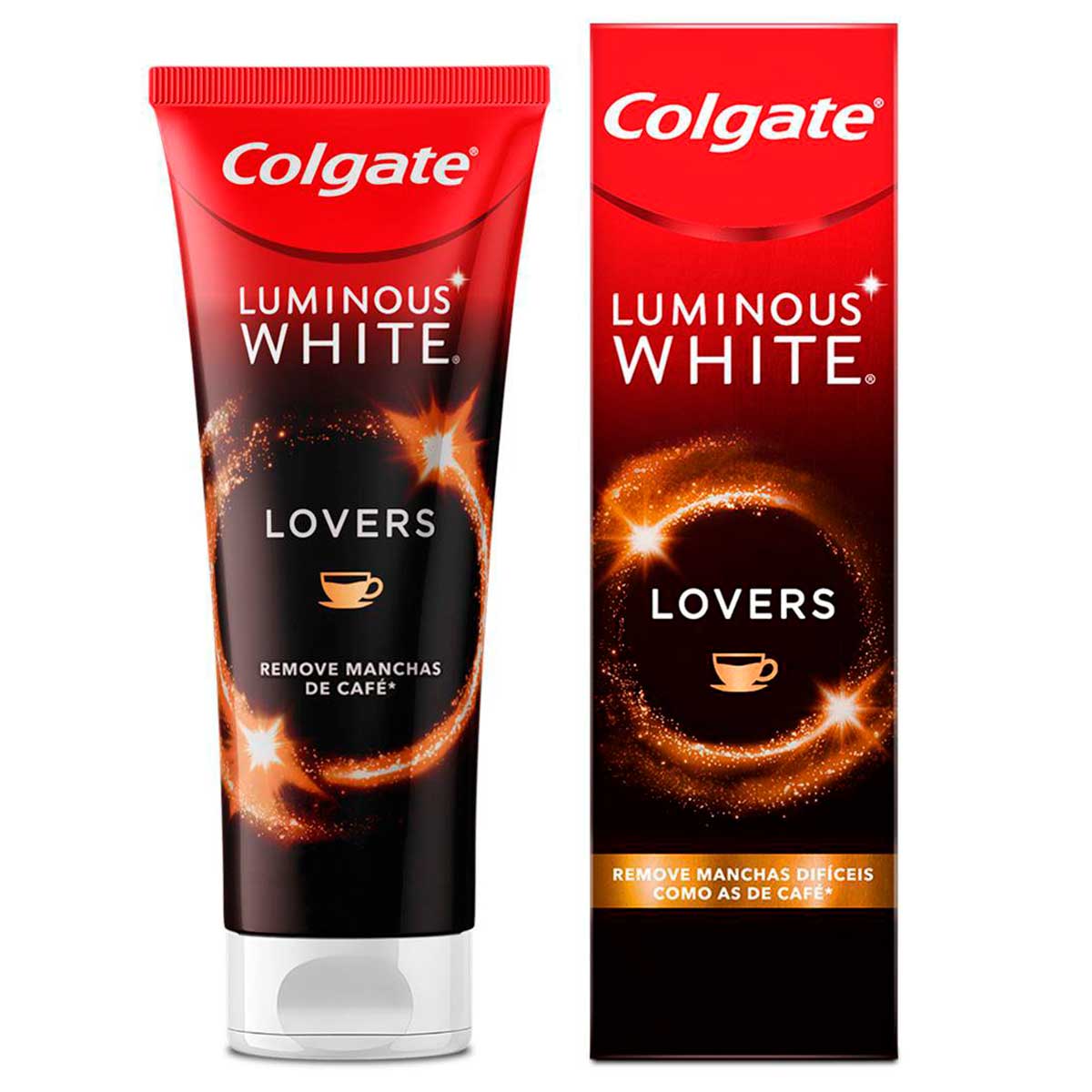 Creme Para Clareamento Dental Colgate Luminous White Lovers Manchas de Café 70g