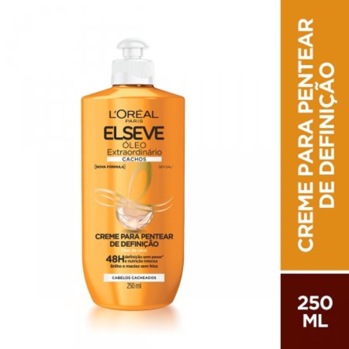 Creme Para Pentear Elseve Óleo Extraordinário Cachos Com 250ml