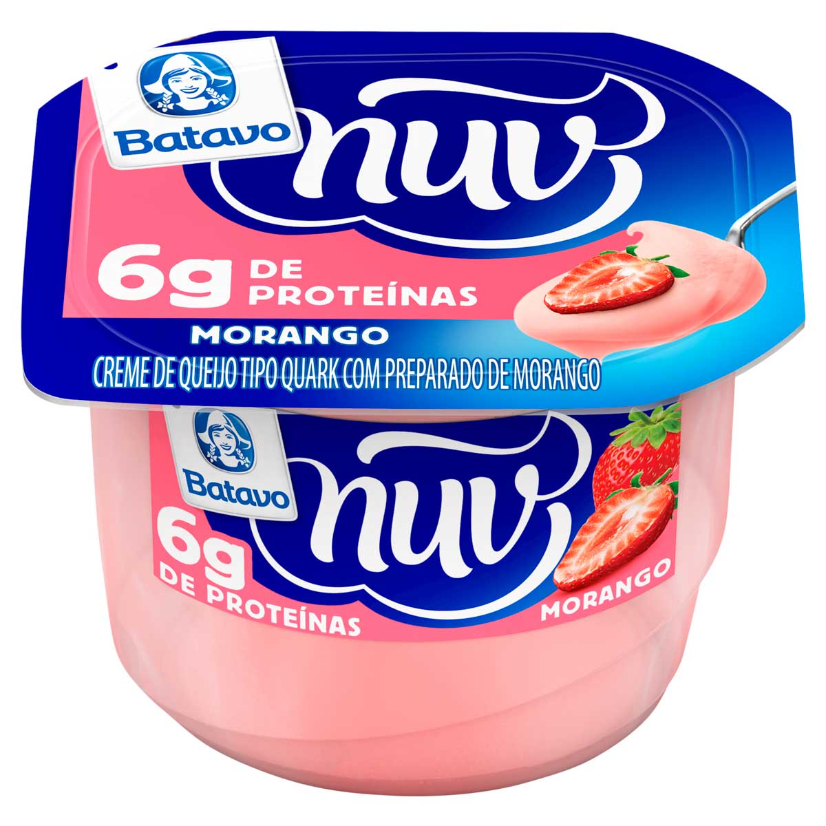 Creme Quark Morango Batavo Nuv Pote 100g