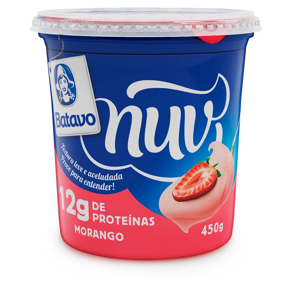 Creme Quark Morango Batavo Nuv Pote 450 g