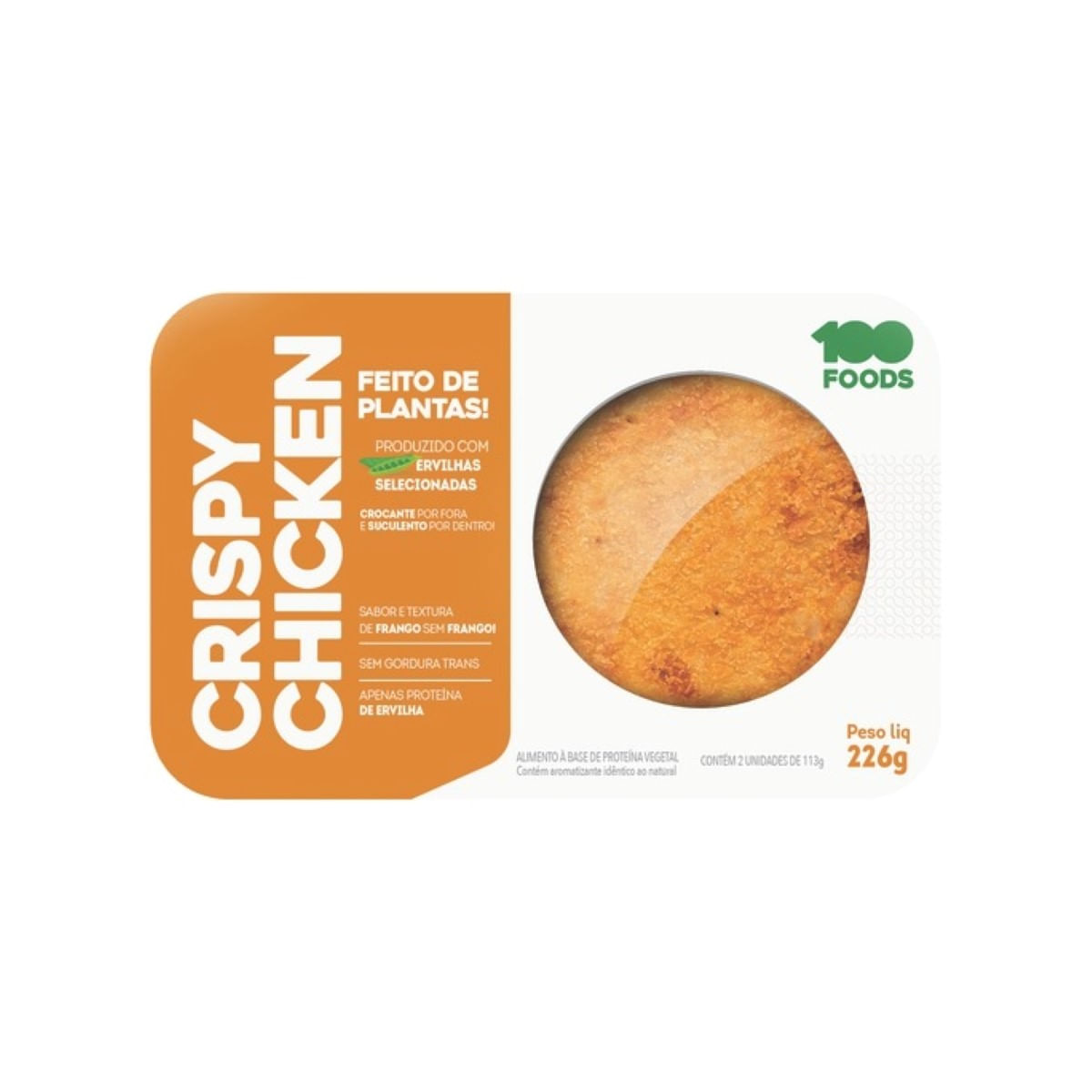 Crispy Chicken De Planta 100 Foods 226 g