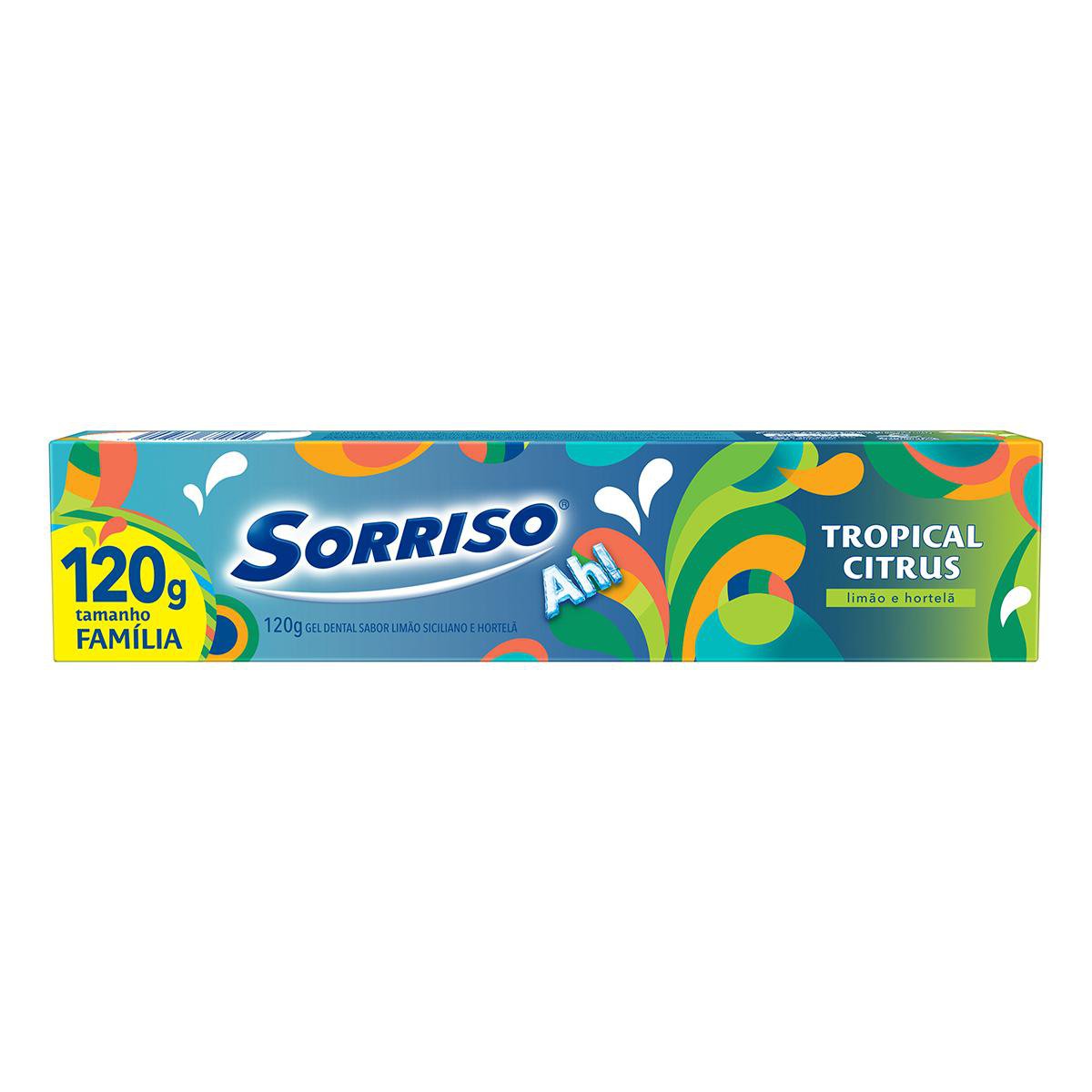 Gel Dental Sorriso Tropical Citrus 120 g Tamanho Família