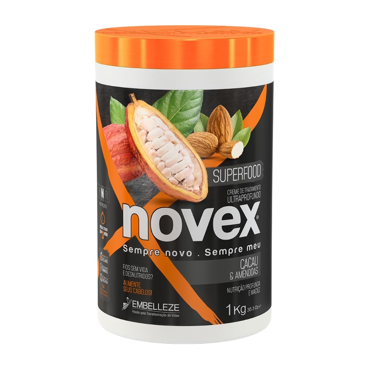 Creme Tratamento Novex Cacau Amendoas 1 kg