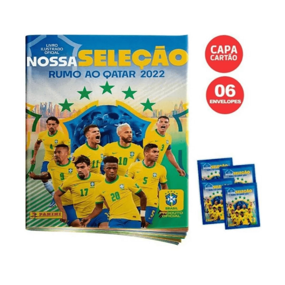 Álbum Nossa Seleção Rumo Qatar 2022 Panini 6 Envelope