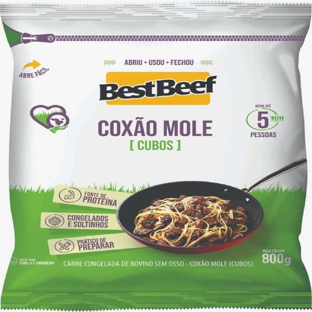 Cubos Coxão Mole Congelado Iqf Best Beef 800 g