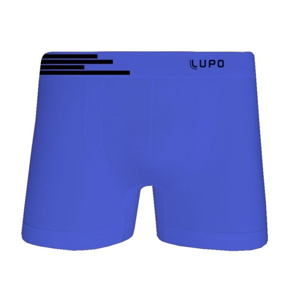 Cueca Boxer sem Costura Lupo Lisa Azul M