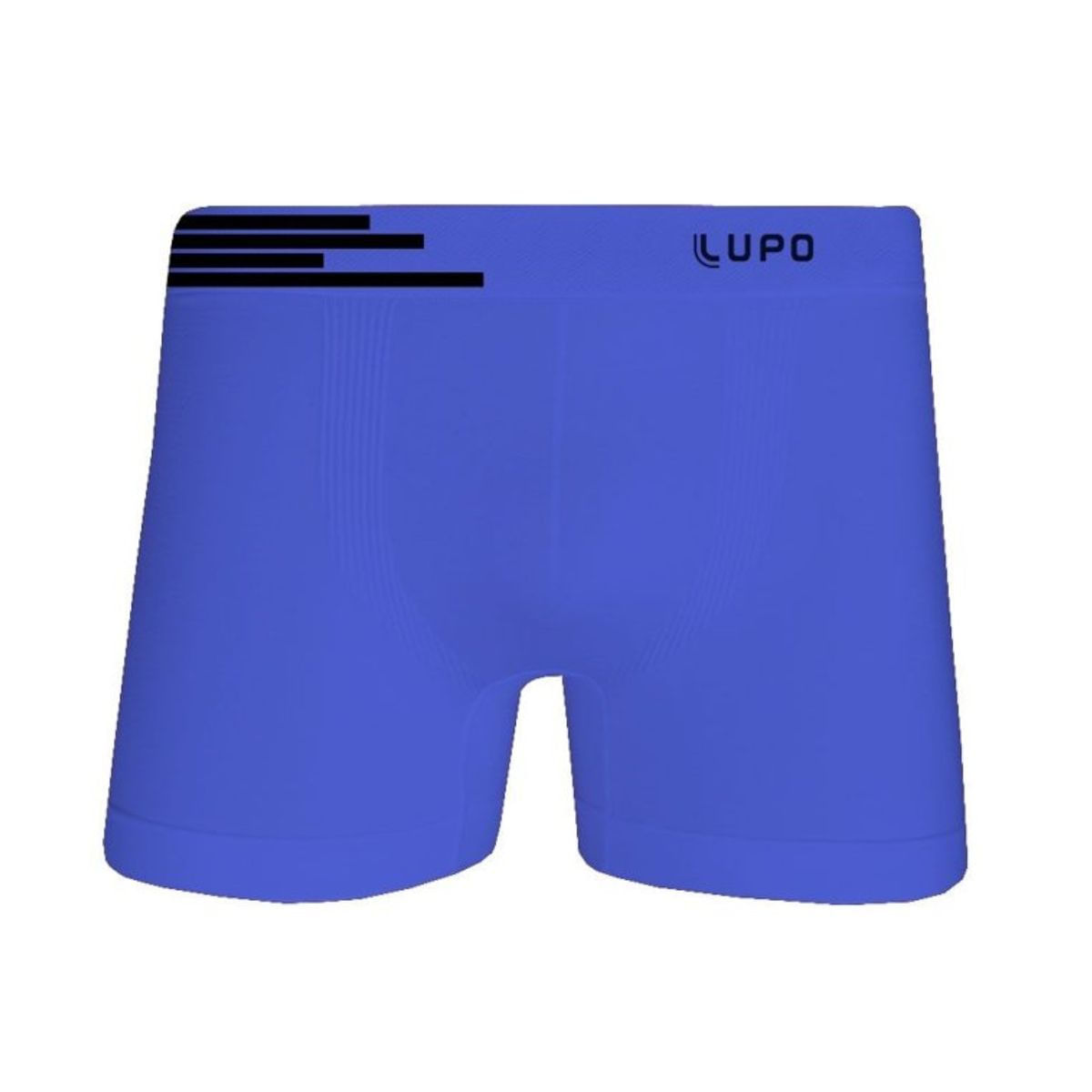 Cueca Boxer sem Costura Lupo Lisa Azul Preto P