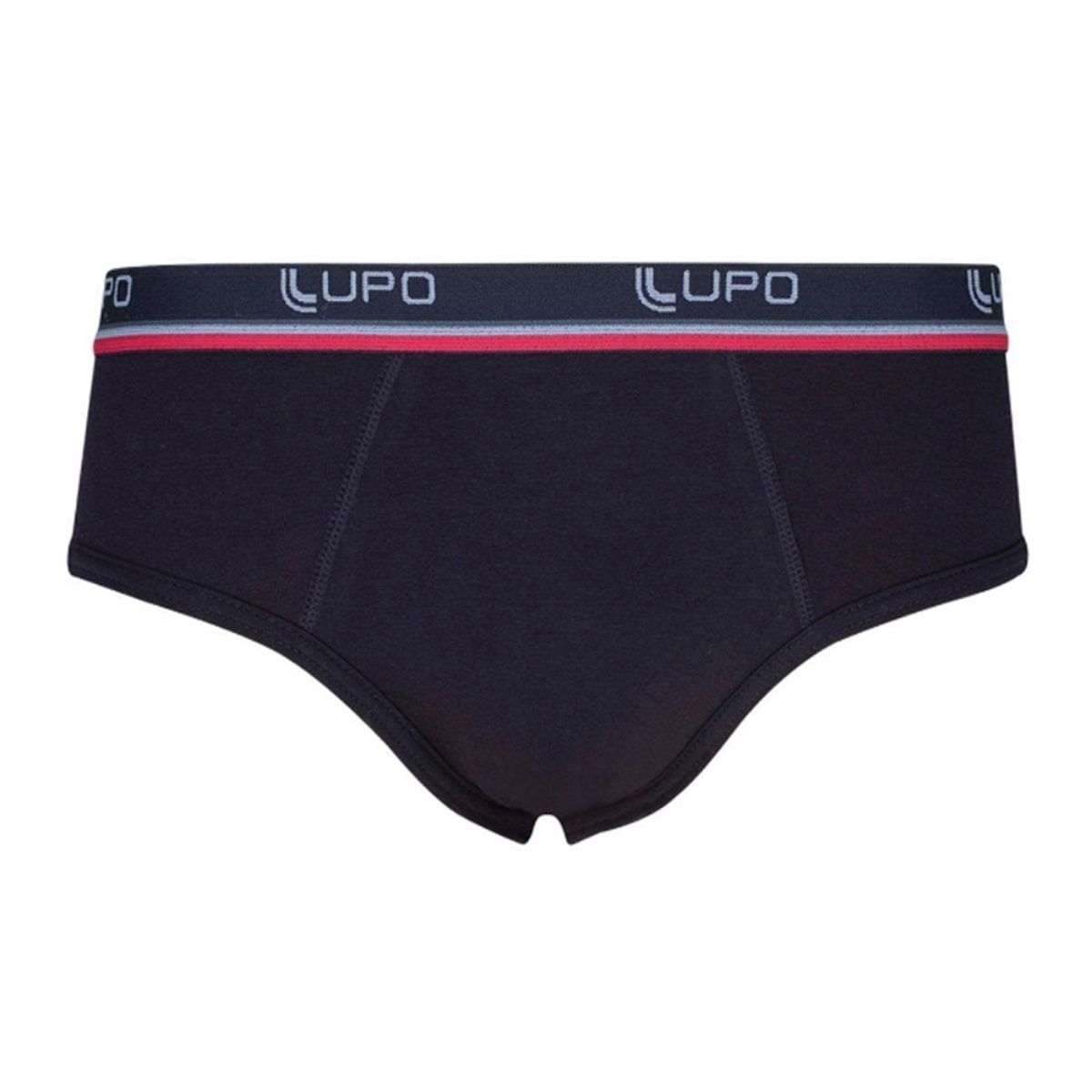 Cueca Slip Algodão Lupo Adulto Preta Tam P - 524002