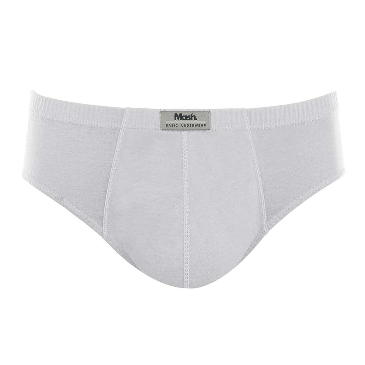 Cueca Slip Branco G Algodão Mash