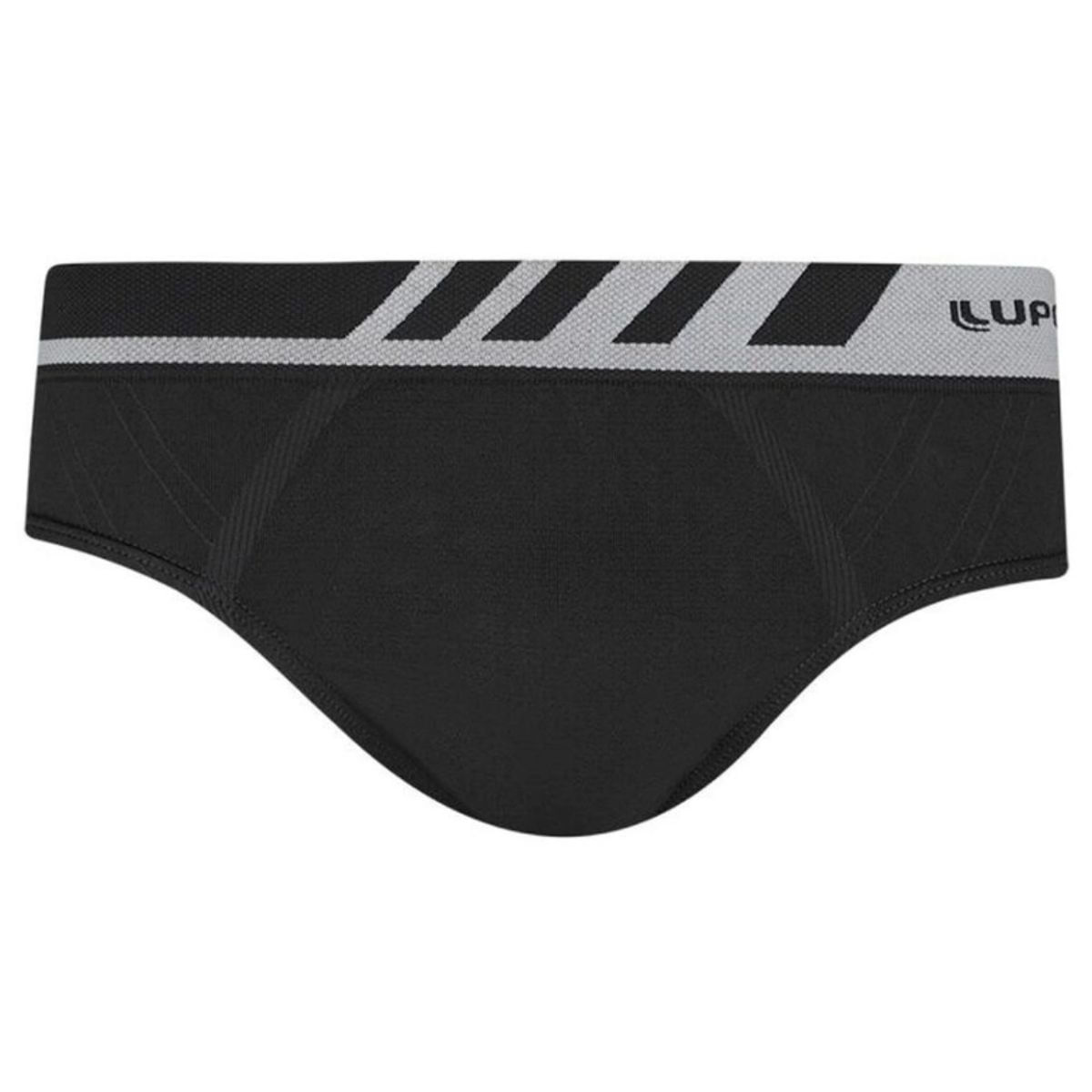 Cueca Slip Sem Costura Lupo Adulto Preta Tam M 691-002