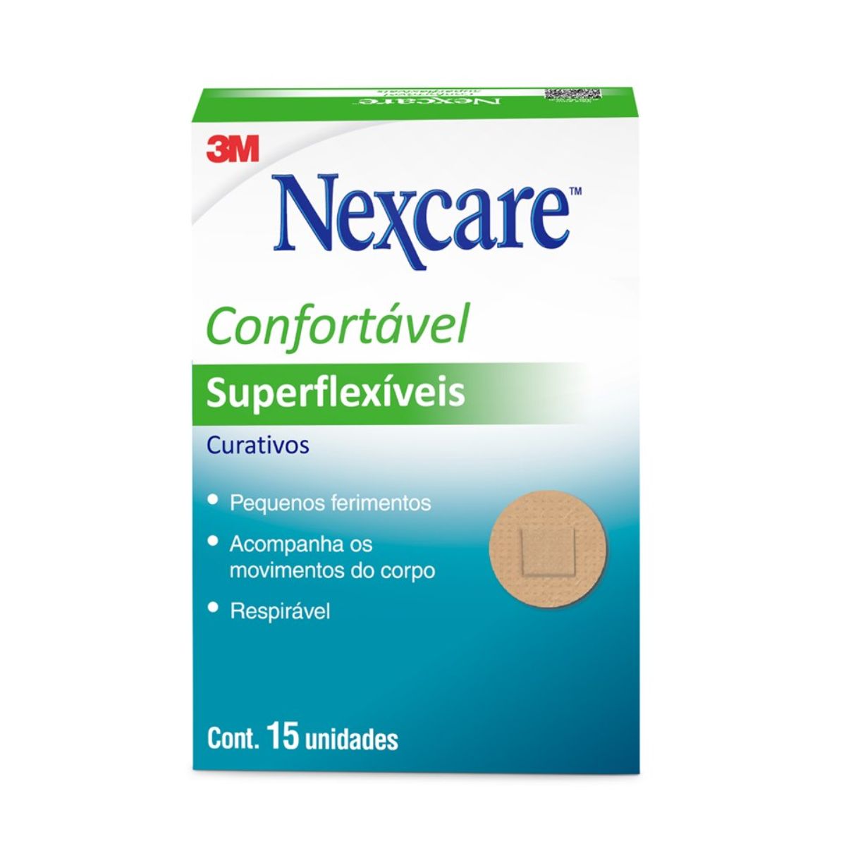 Curativo Confortável Redondinho Nexcare 3M com 15 unidades