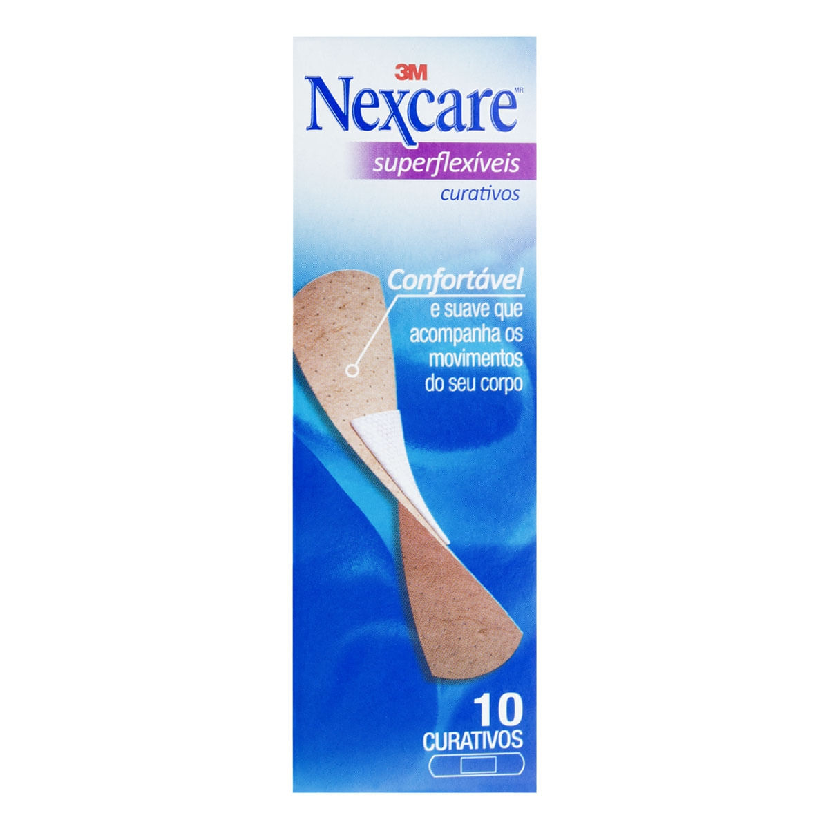 Curativos Superflexíveis Nexcare Confort com 10 Unidades