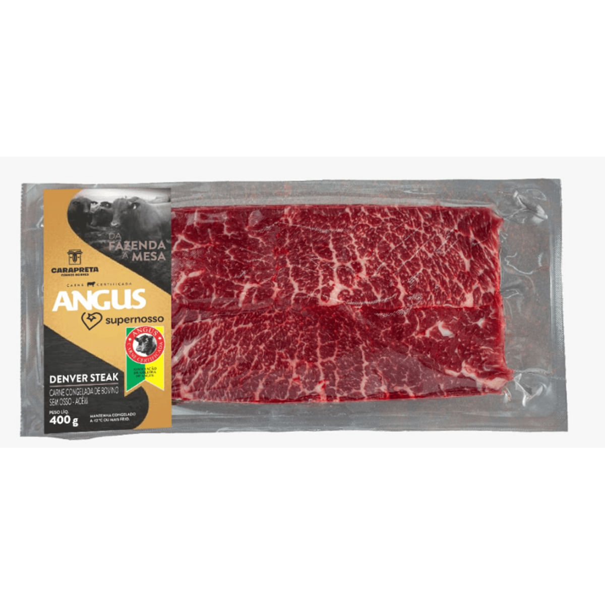 Acém Denver Steak Bovino Congelado Super Nosso Angus 400 g