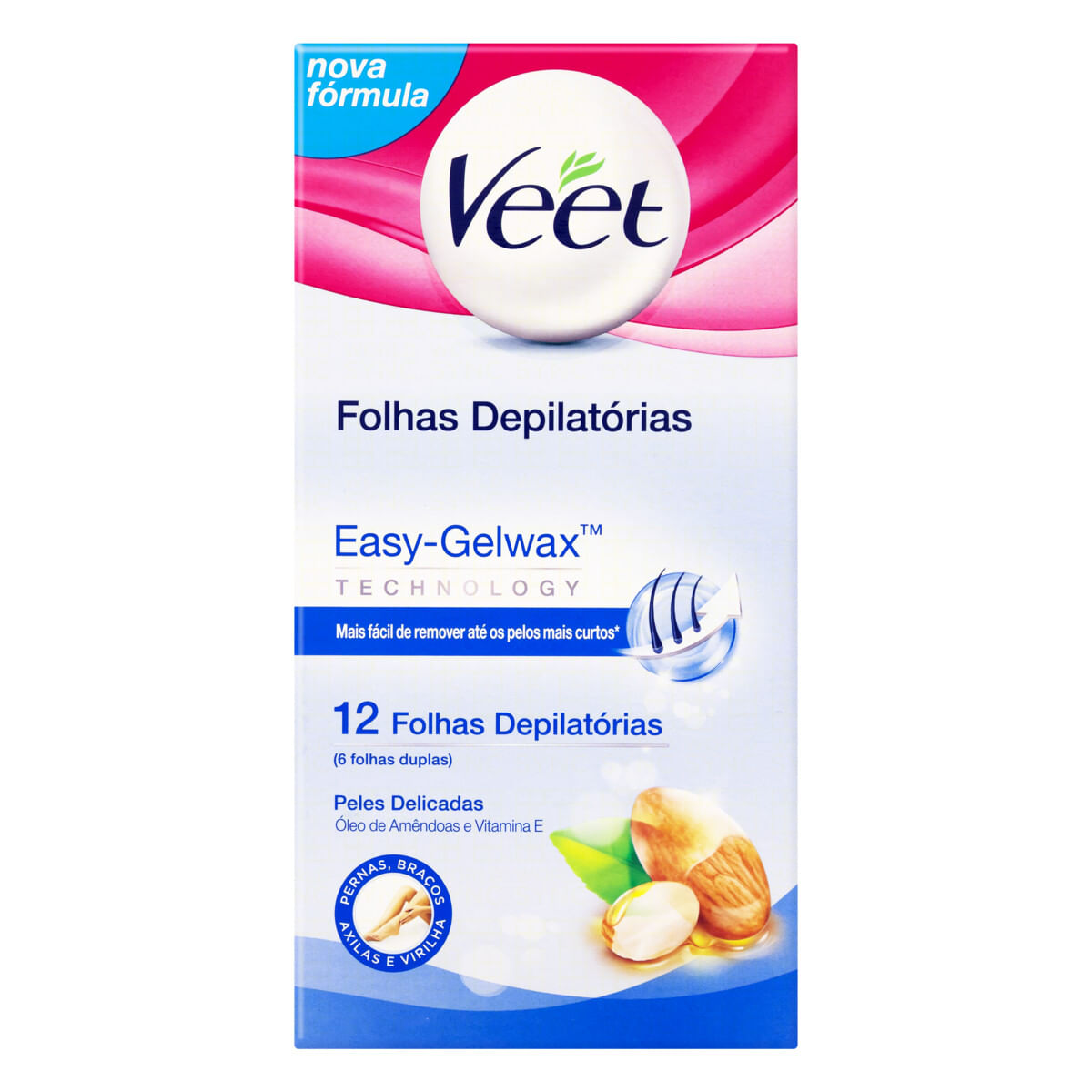 Folhas para Depilação Peles Delicadas Veet 12 Unidades