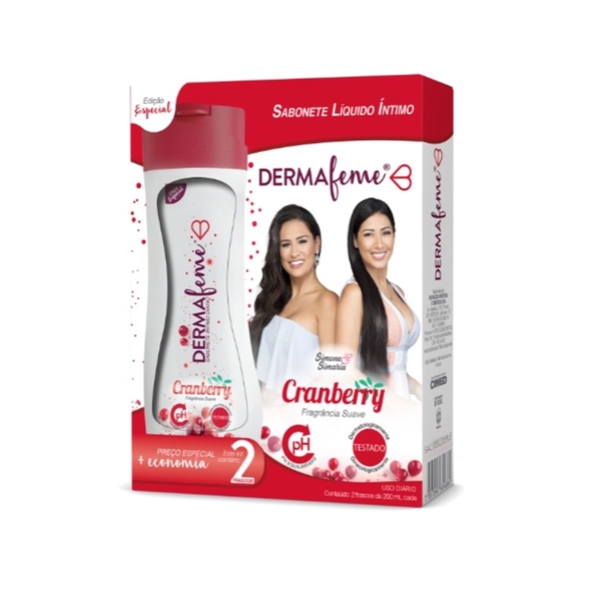 Kit Dermafeme Cranberry com 2 Unidades 200 ml Cada