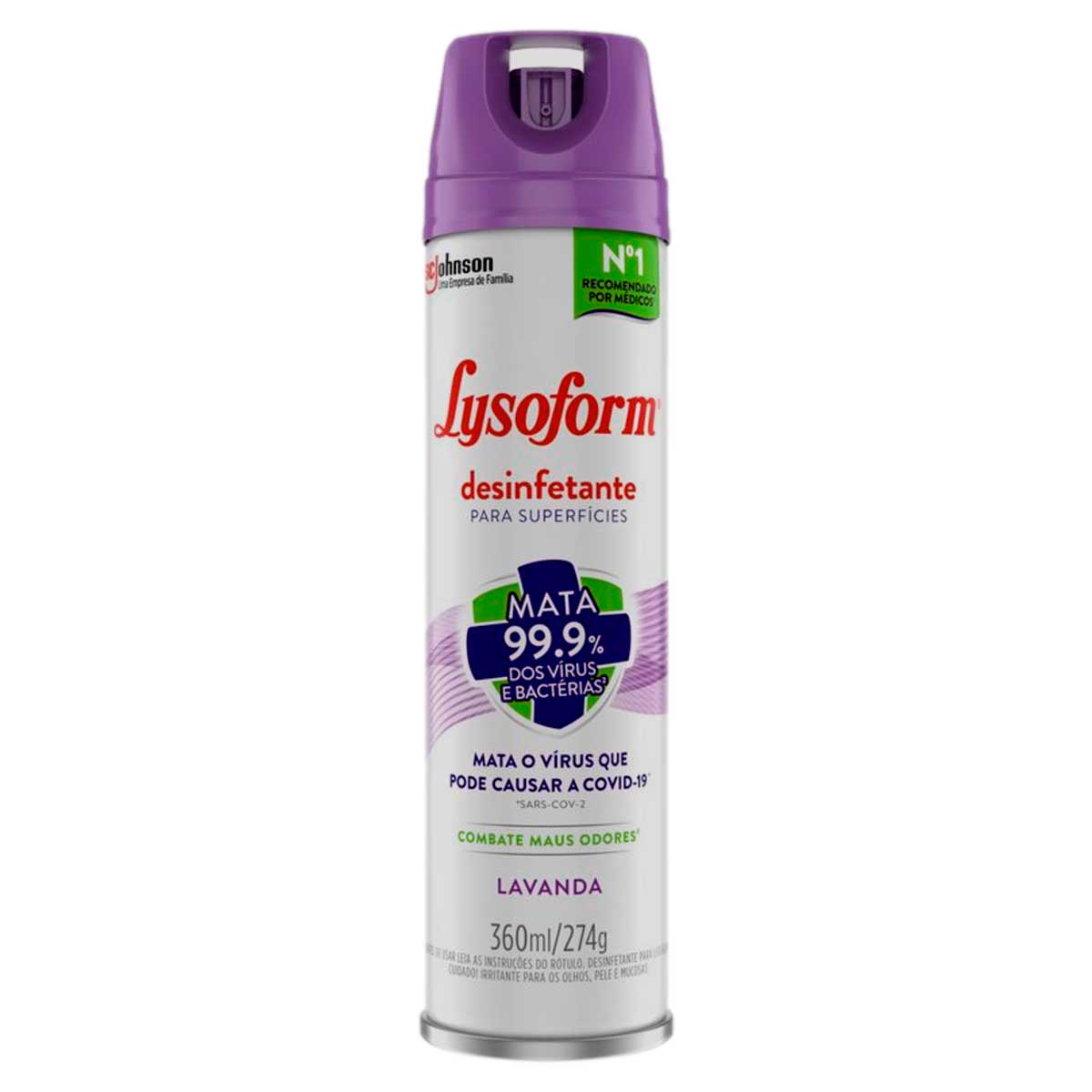 Desinfetante Aerossol Lysoform Lavanda 360 ml