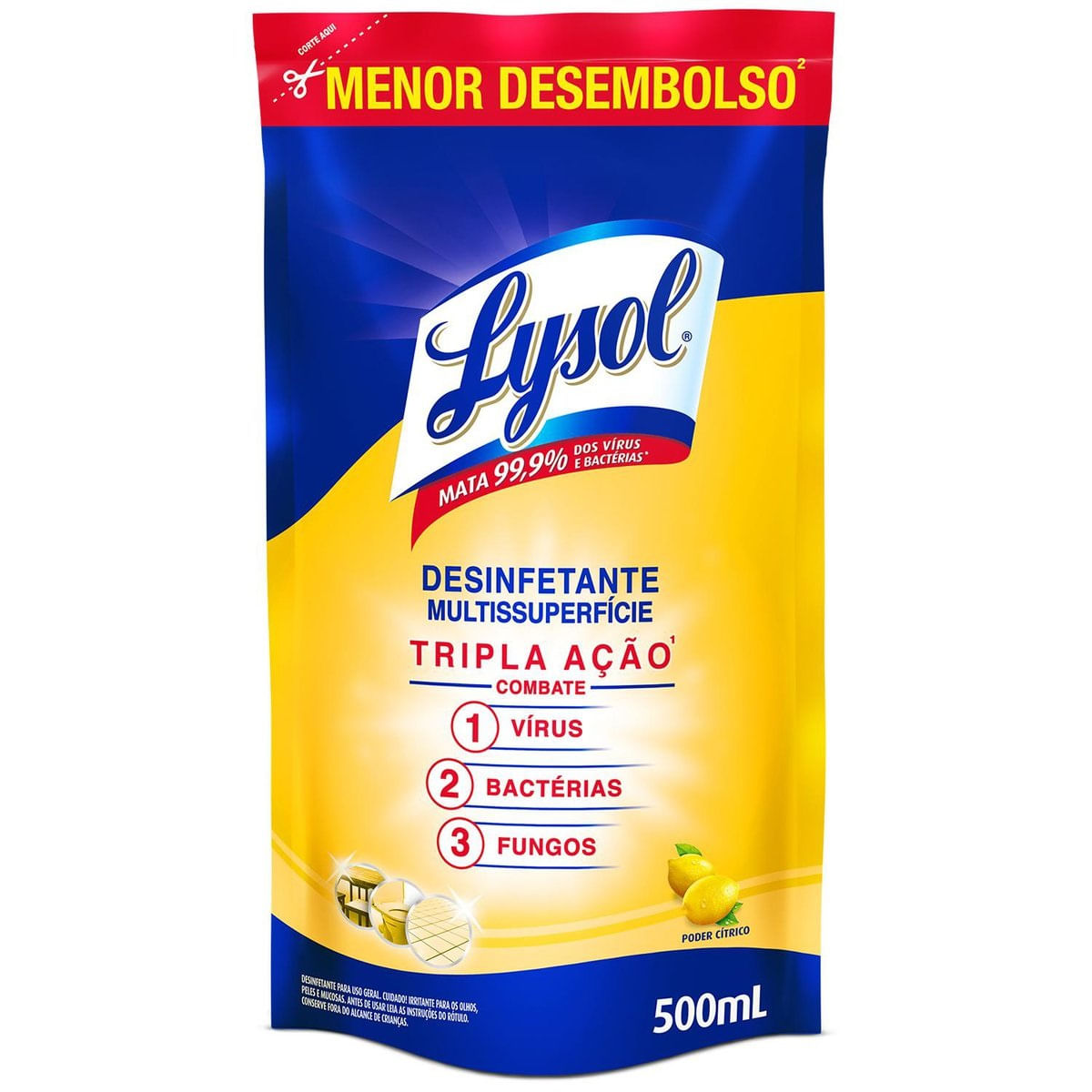 Desinfetante Líquido Lysol Cítrico 500 ml