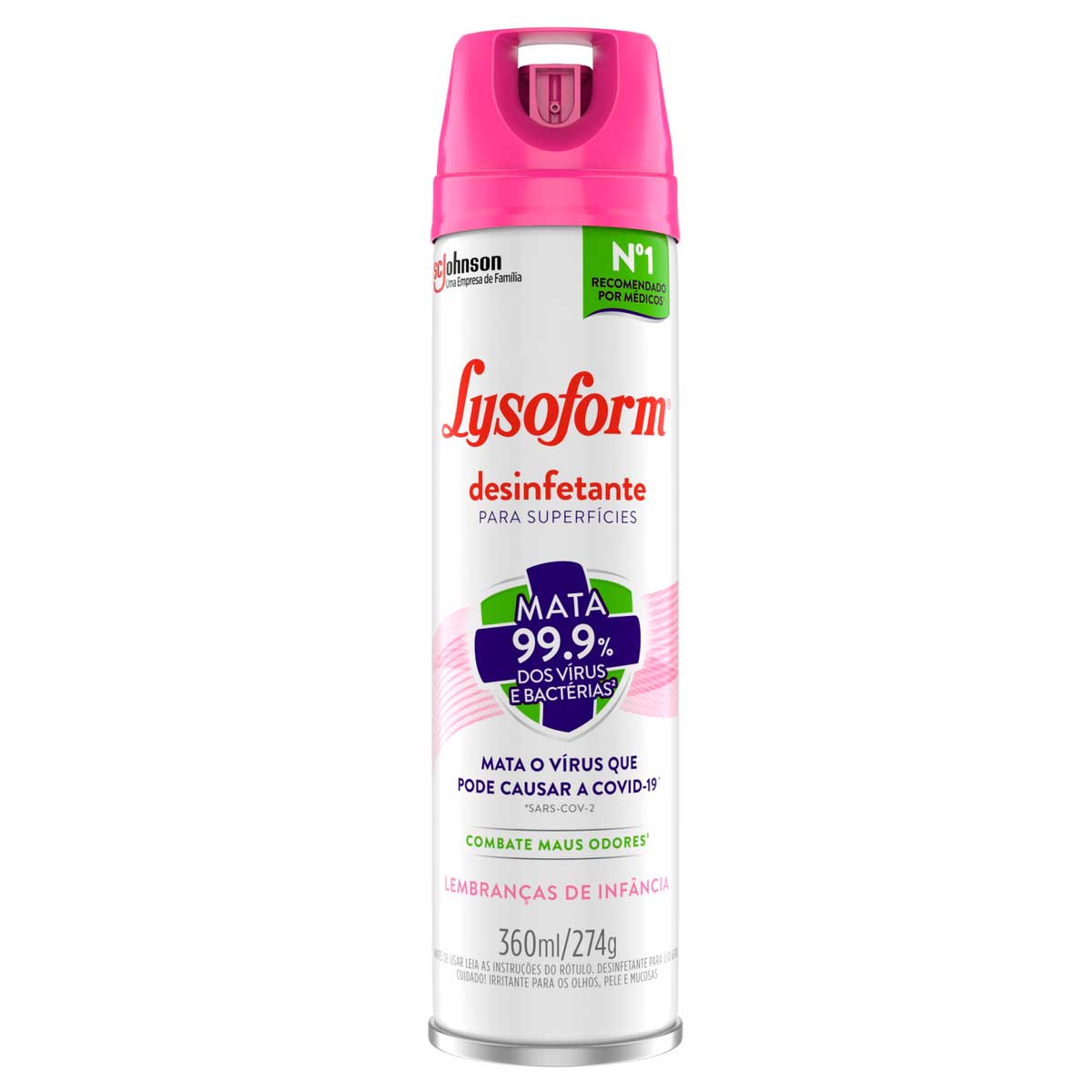 Desinfetante Lysoform Aerossol Lembrança de Infância 360 ml