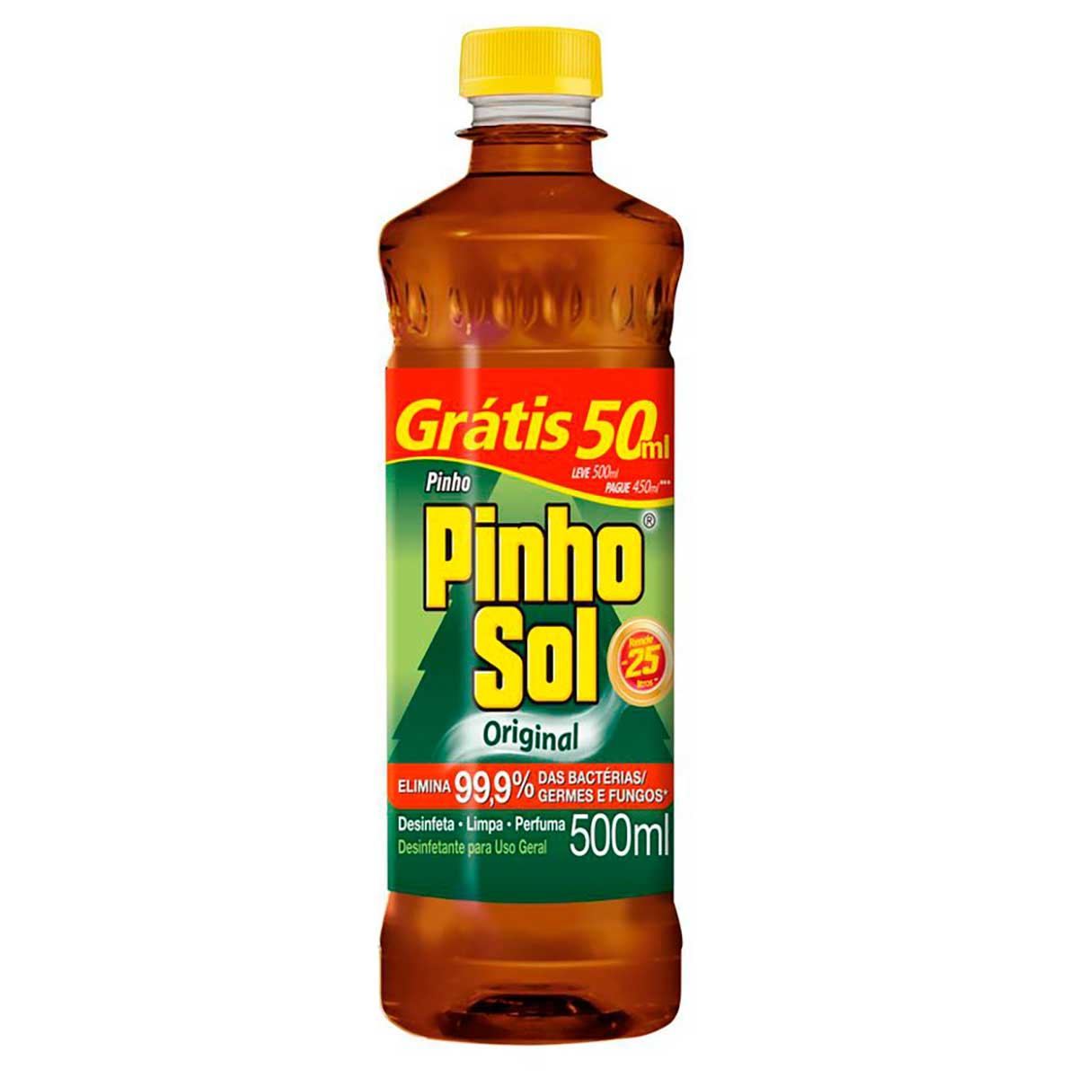 Desinfetante Pinho Sol Original Refil Leve 500ml Pague 450ml