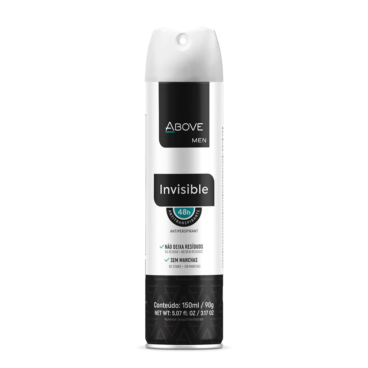 Antitranspirante Aerosol Above Invisible Masculino 150 ml