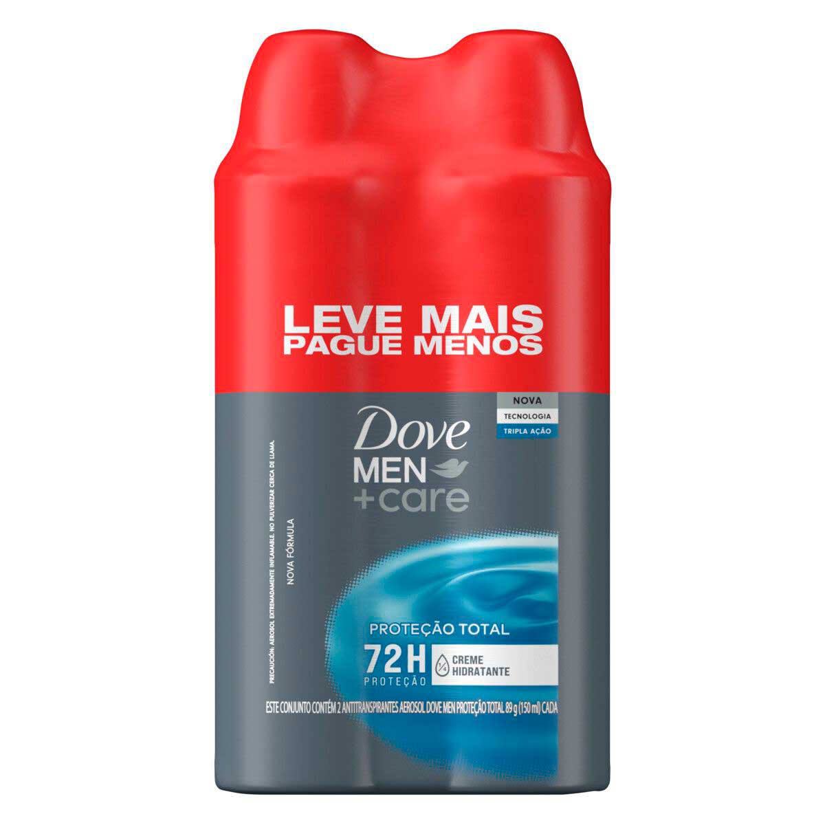 Desodorante Aerosol Dove Men Care Cuidado Total Masculino 150ml - Embalagem Promocional