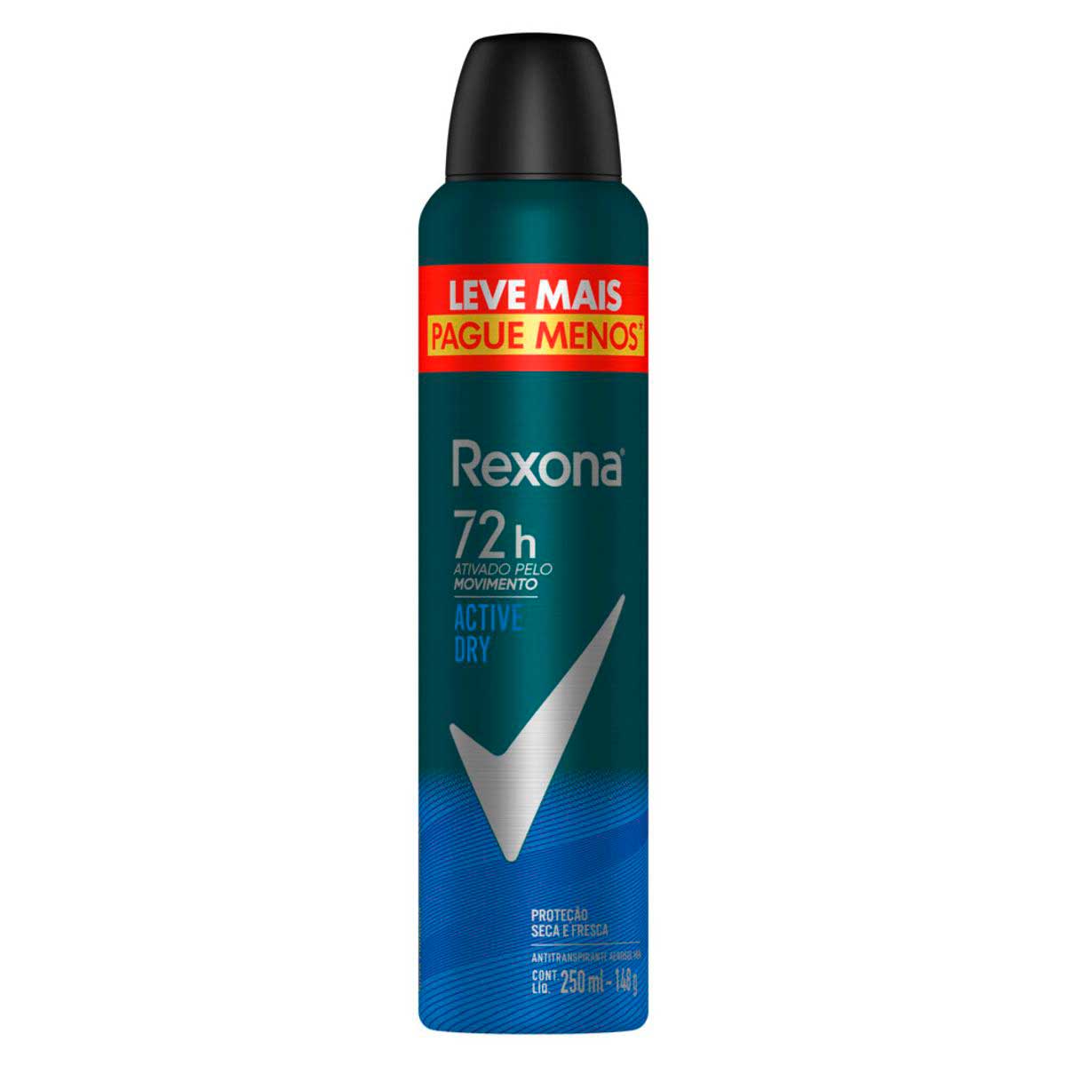 Antitranspirante Aerosol Rexona Men Active Dry 250ml