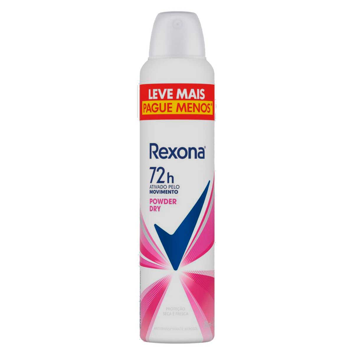 Desodorante Antitranspirante Aerosol Rexona Powder Dry 250 ml