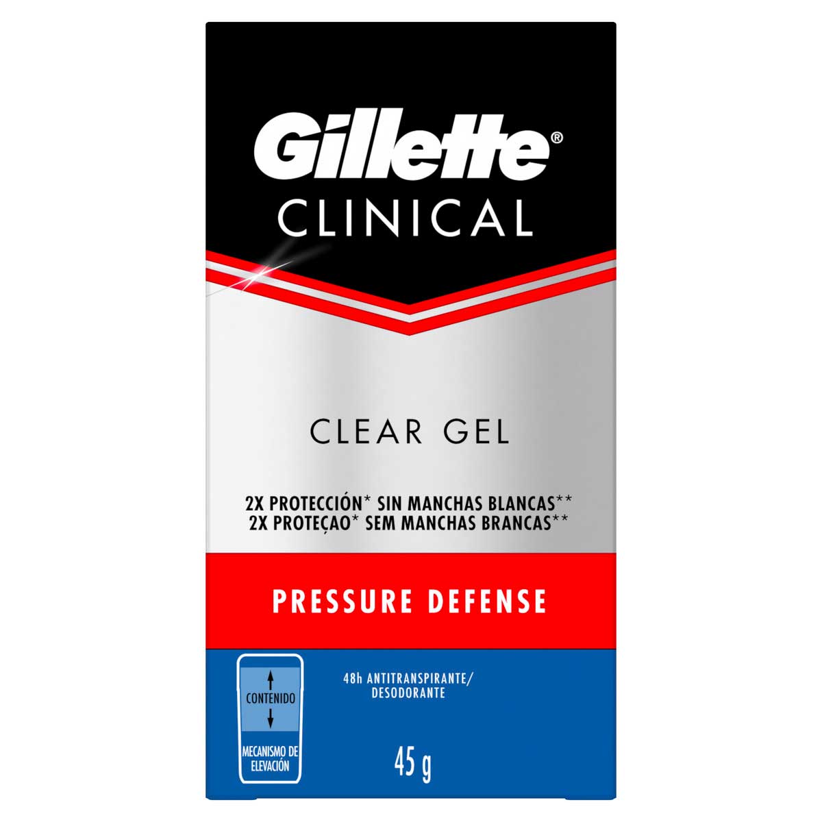 Desodorante Gel Gillette Clinical Pressure Defense 45 g