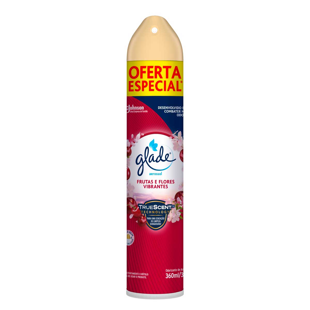 Desodorizador Glade Aerossol Frutas e Flores Vibrantes 360 ml